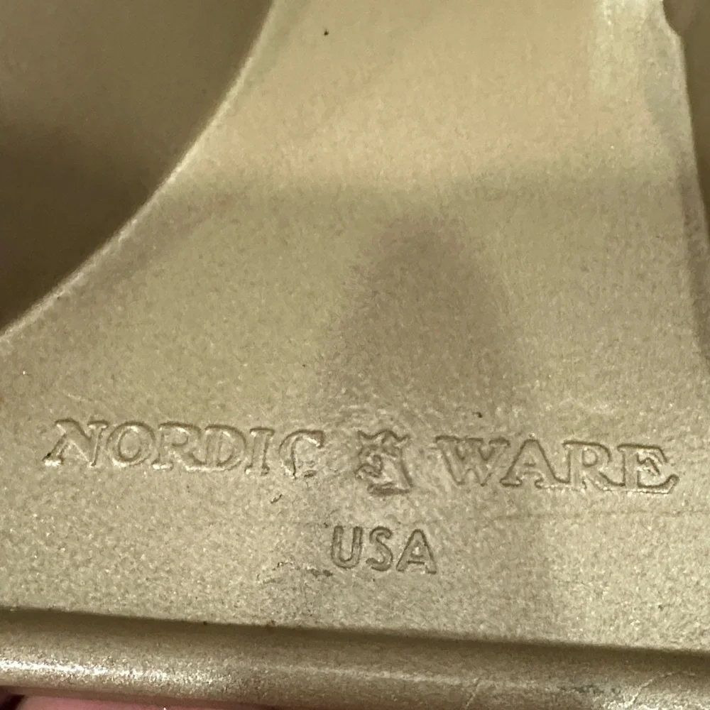 Gold Nordic Ware Snowman Cake Pan